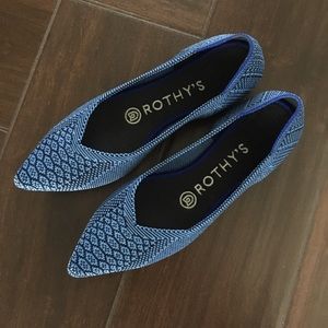 Rothy’s Lapis Python Point Toe Sz 6 *retired* NIB